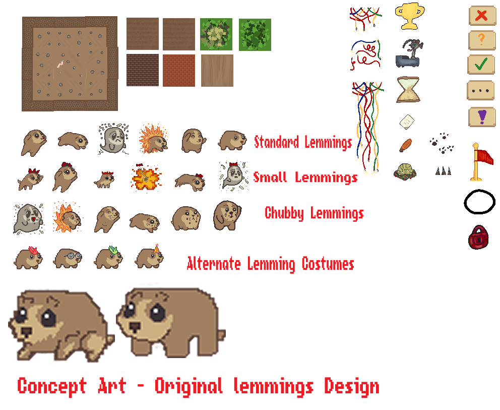 Sprite Sheet for Lemmings Don't Leap 2025